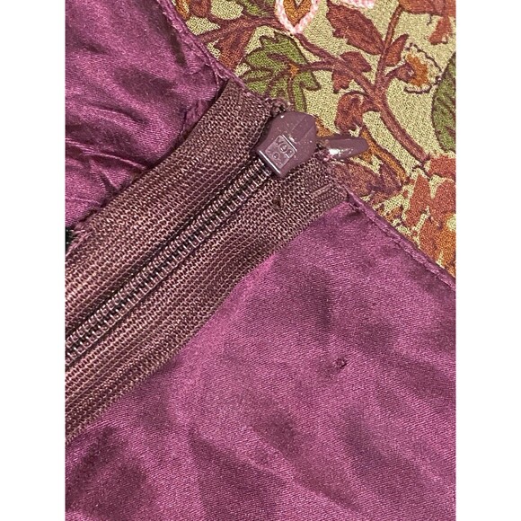 Soft Surroundings Maxi Silk Skirt Red Multi Floral Embroider Line Boho Fairy 14 - Picture 14 of 16